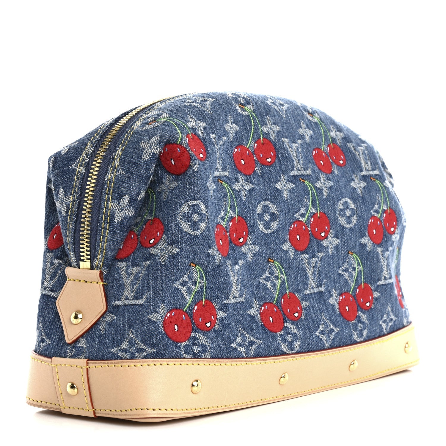 LV X TM Monogram Denim Cerises Cosmetic Pouch GM