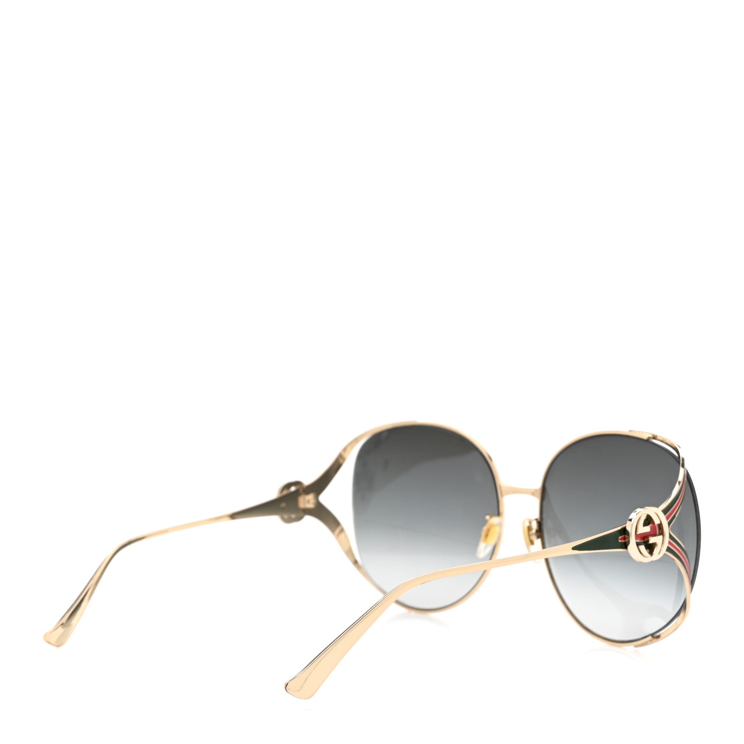 Metal Oversized Round Frame GG0225S Sunglasses Gold