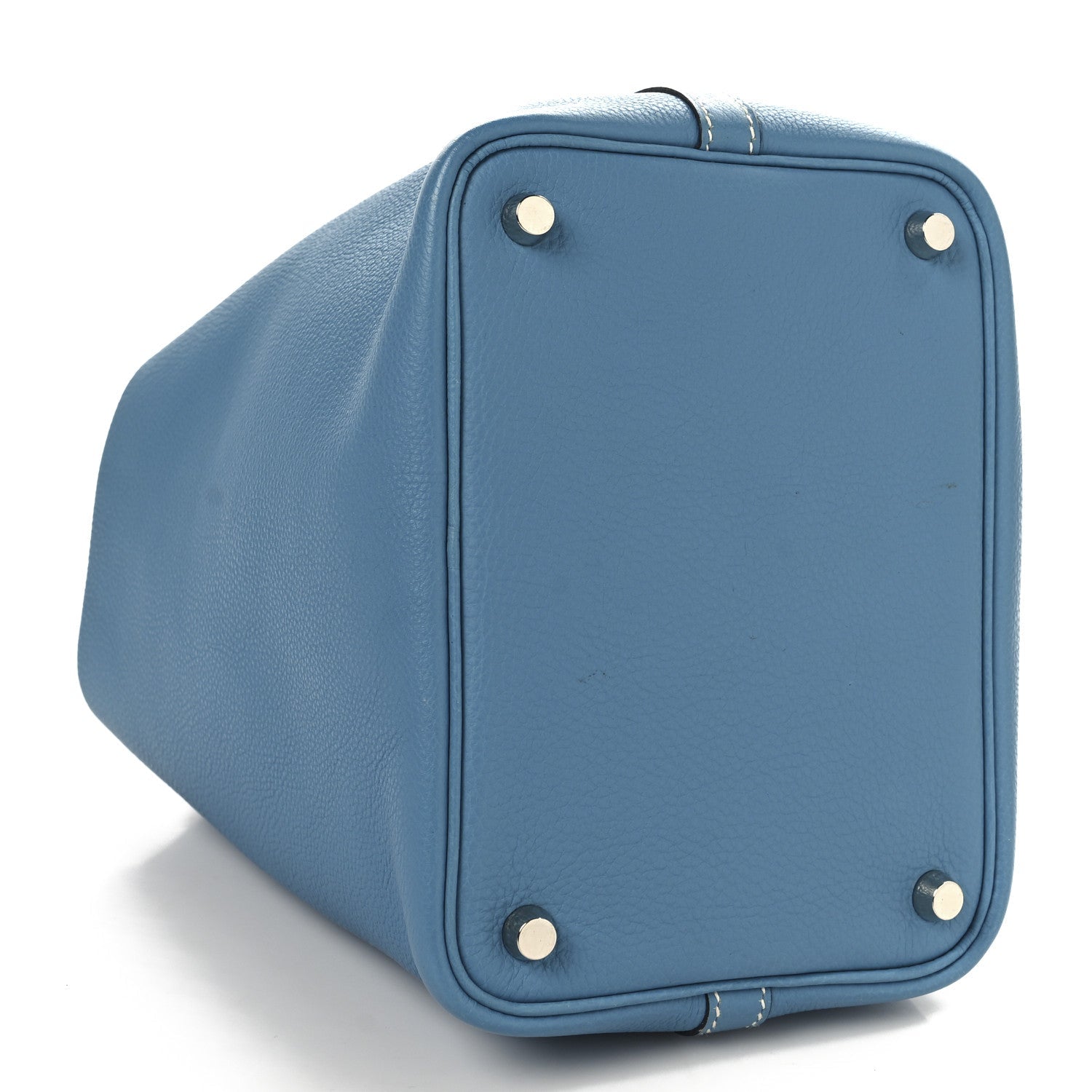 Taurillon Clemence Picotin Lock 18 PM Blue Jean