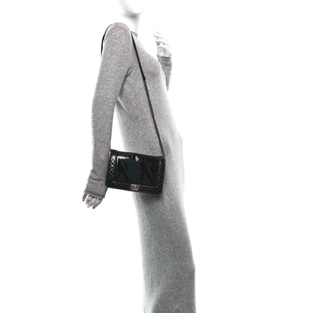 Patent Small Boy Reverso Flap Black