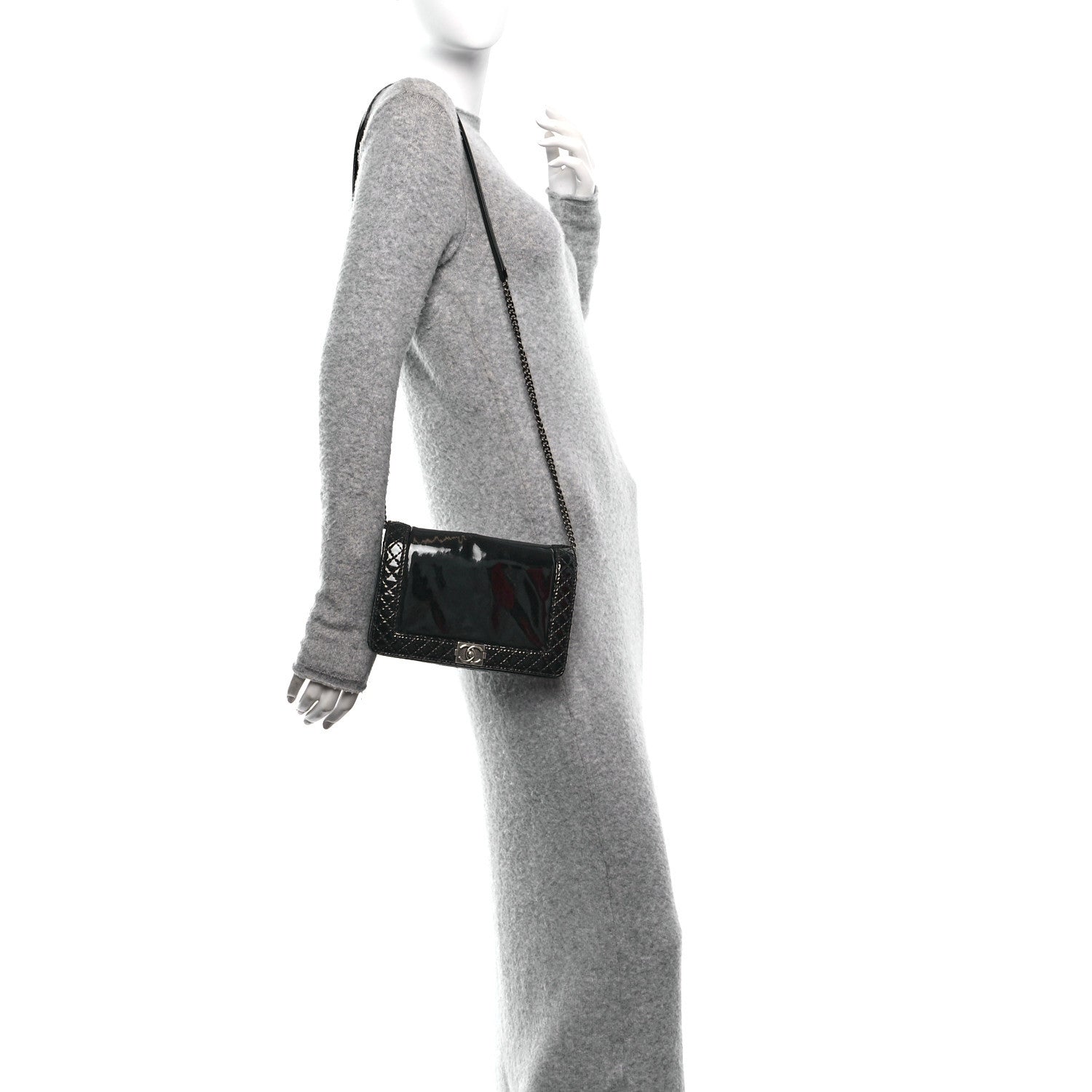 Patent Small Boy Reverso Flap Black