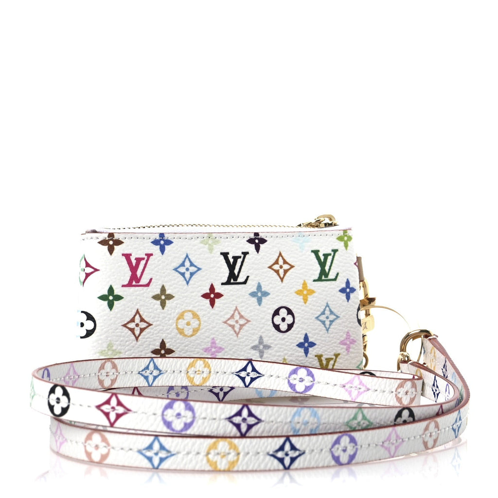 LV X TM Monogram Multicolor Phone Holder White