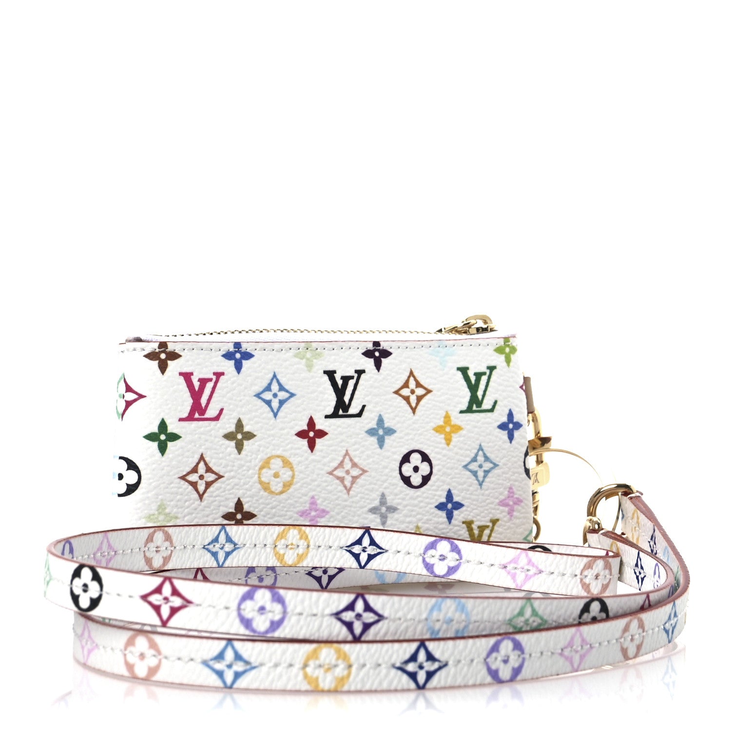 LV X TM Monogram Multicolor Phone Holder White