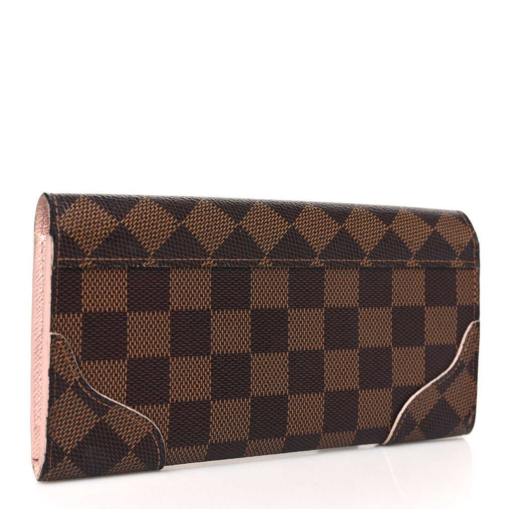 Damier Ebene Caissa Wallet Rose Ballerine