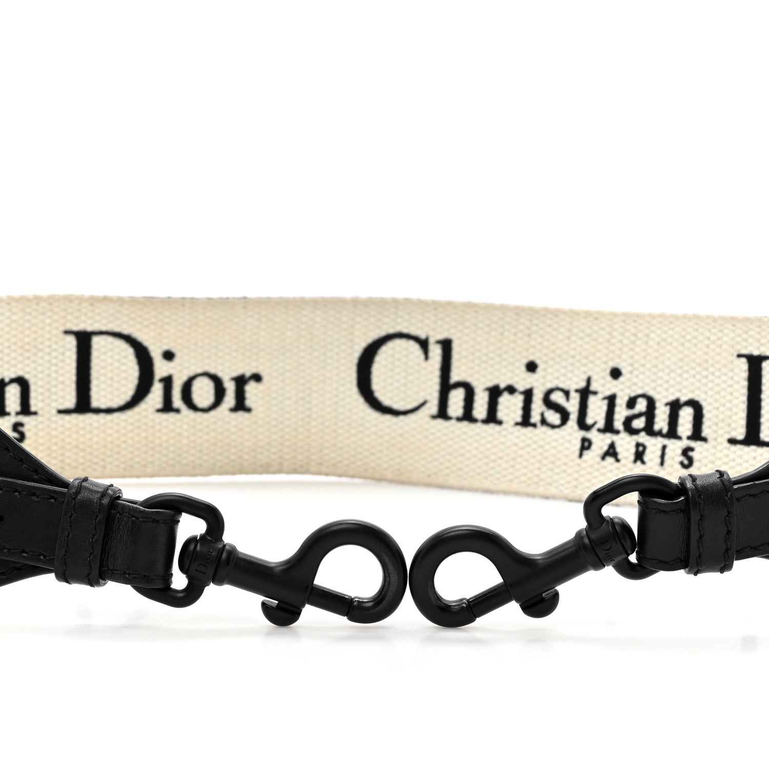 Canvas Embroidered Shoulder Strap Black Ultramatte