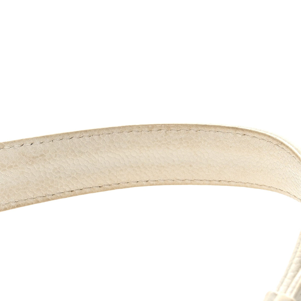 Soft Caviar Quilted CC Timeless Tote White