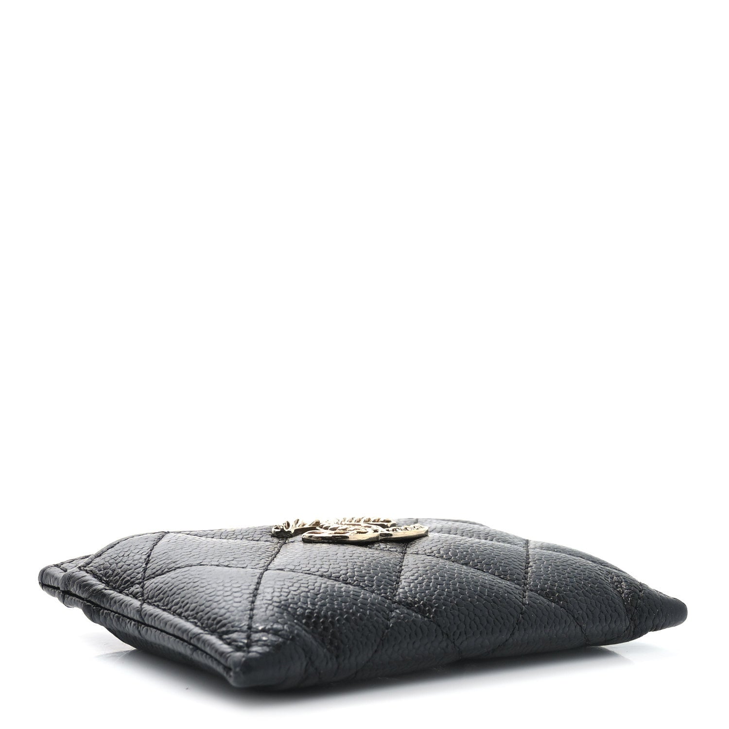 Caviar Quilted Multi Chain CC  Holder Black