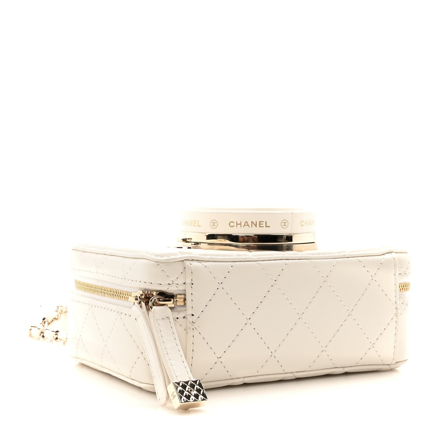 Lambskin Quilted Coco  Bag White