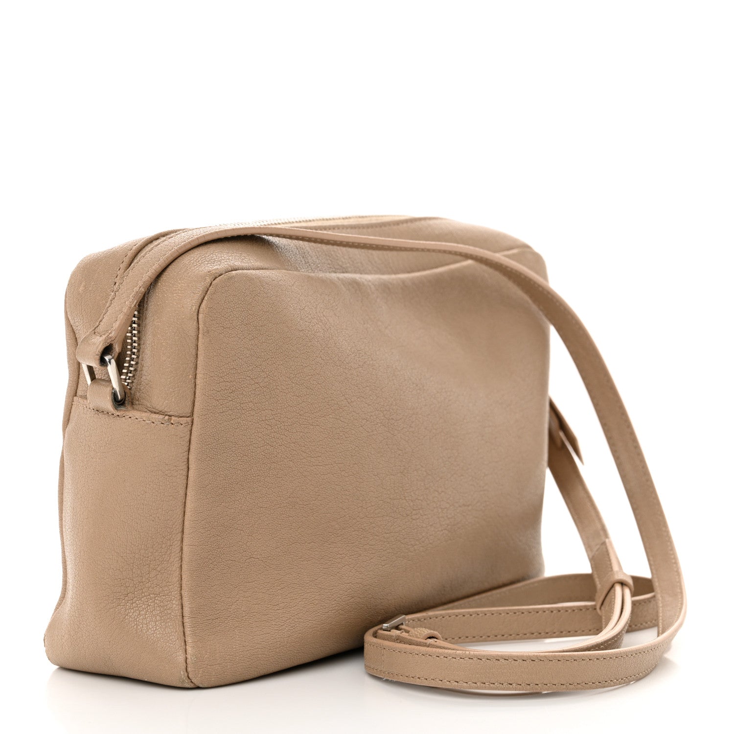 Lambskin Monogram Small Lou Camera Bag Dark Beige