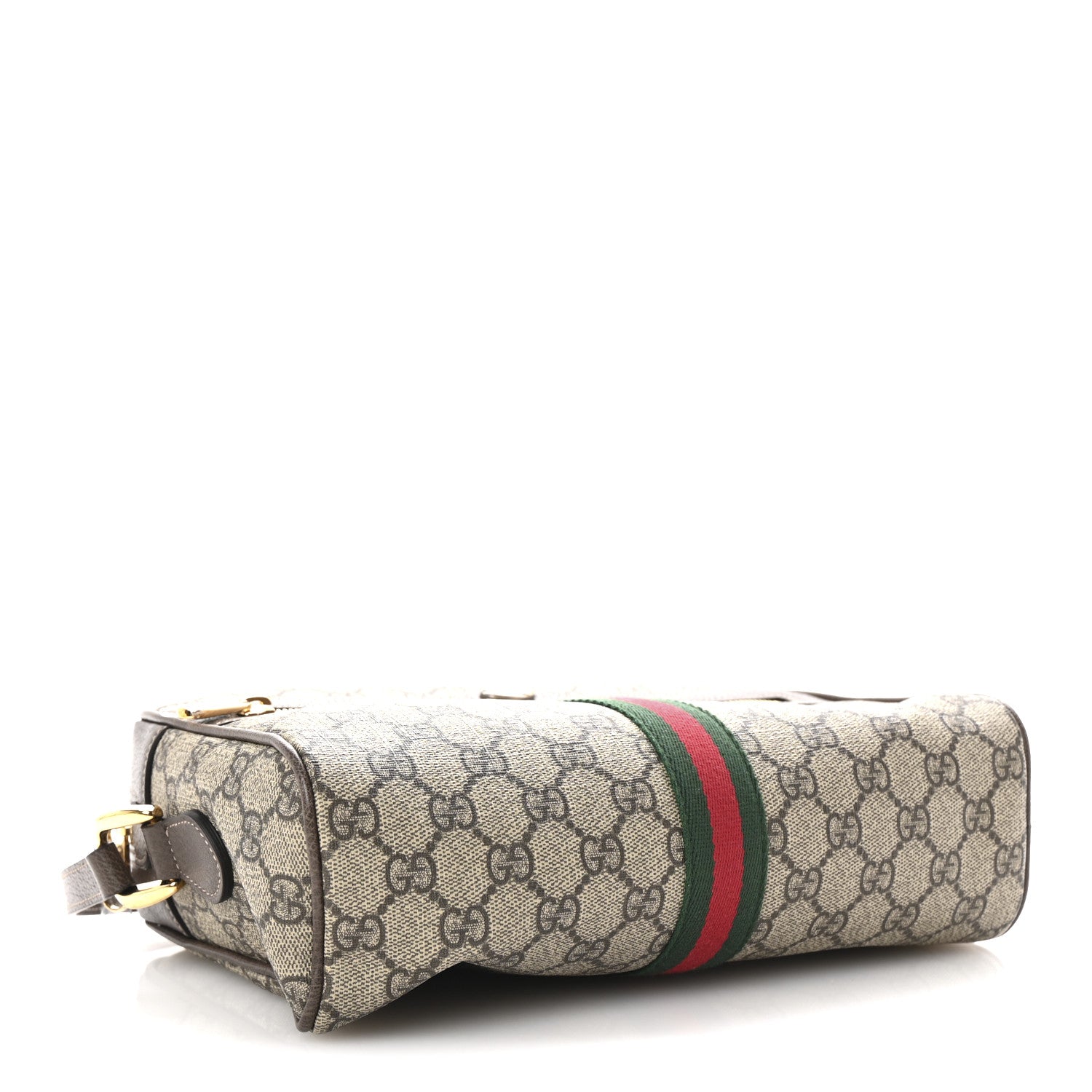 GG Supreme Monogram Web Small Ophidia Shoulder Bag Brown