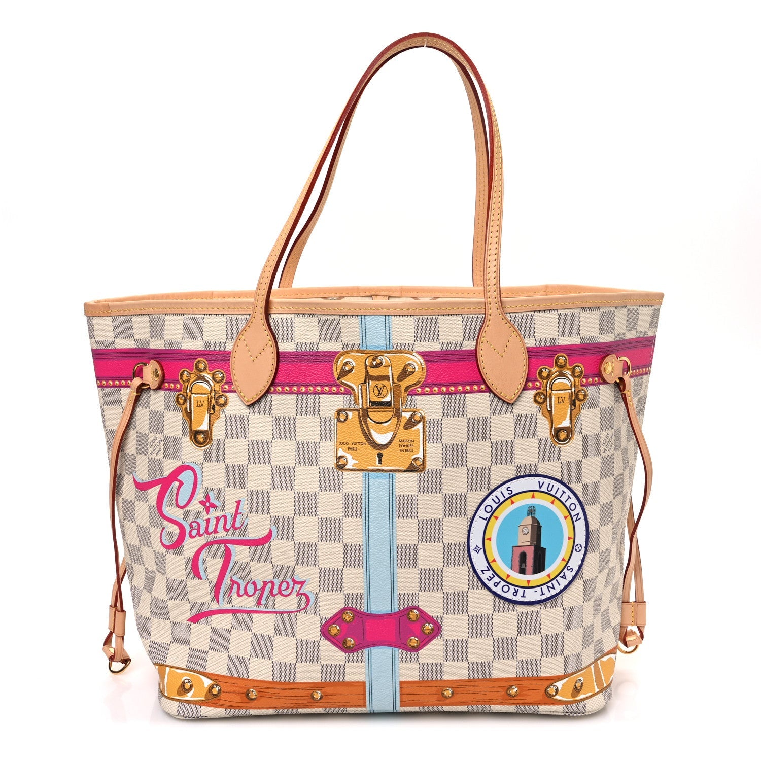Damier Azur Summer Trunks Saint Tropez Neo Neverfull MM