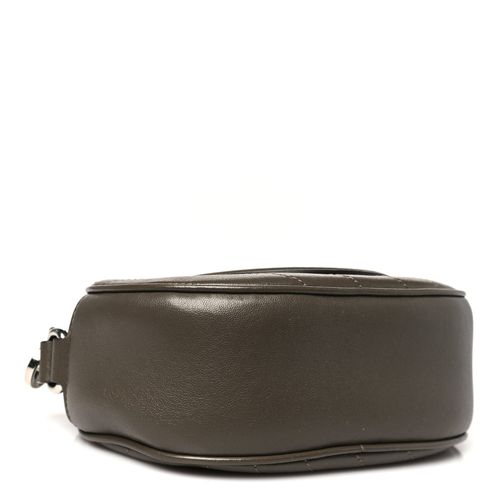 Sakai Be Green Calfskin Diagonal Stitched Mini Blondie Shoulder Bag Craclet Brown