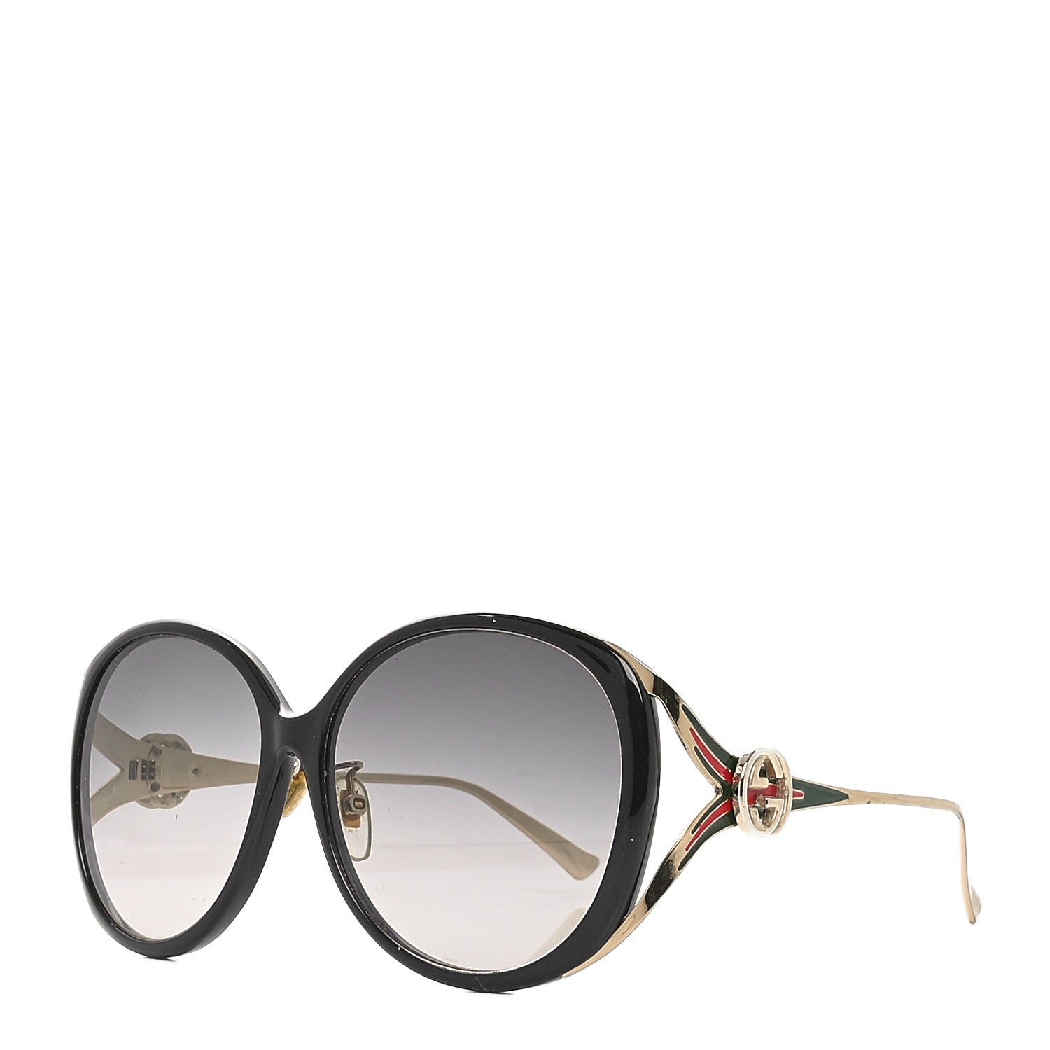 Metal Oversized Round Frame GG0225S Sunglasses Gold