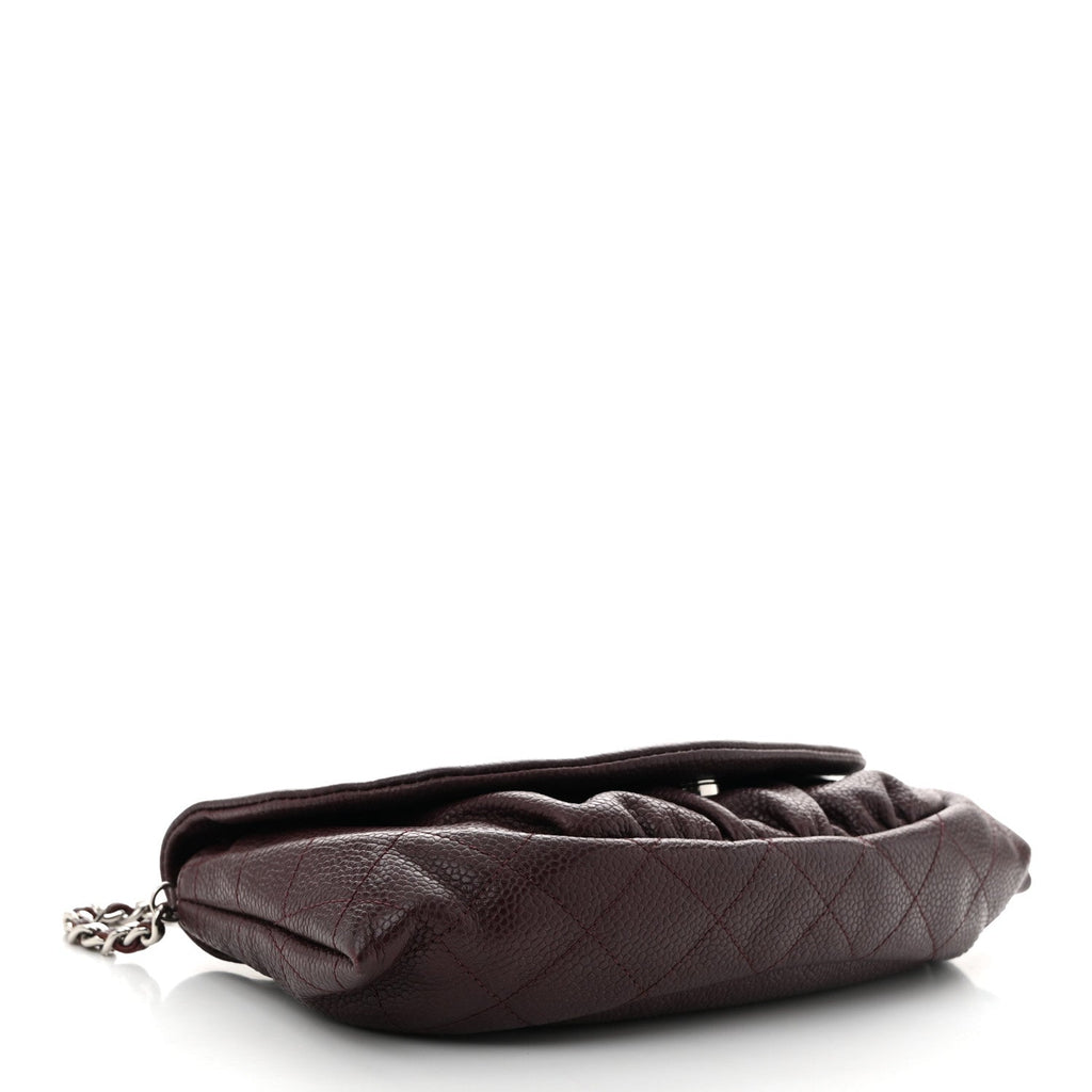 Caviar Half Moon Wallet On Chain WOC Bordeaux