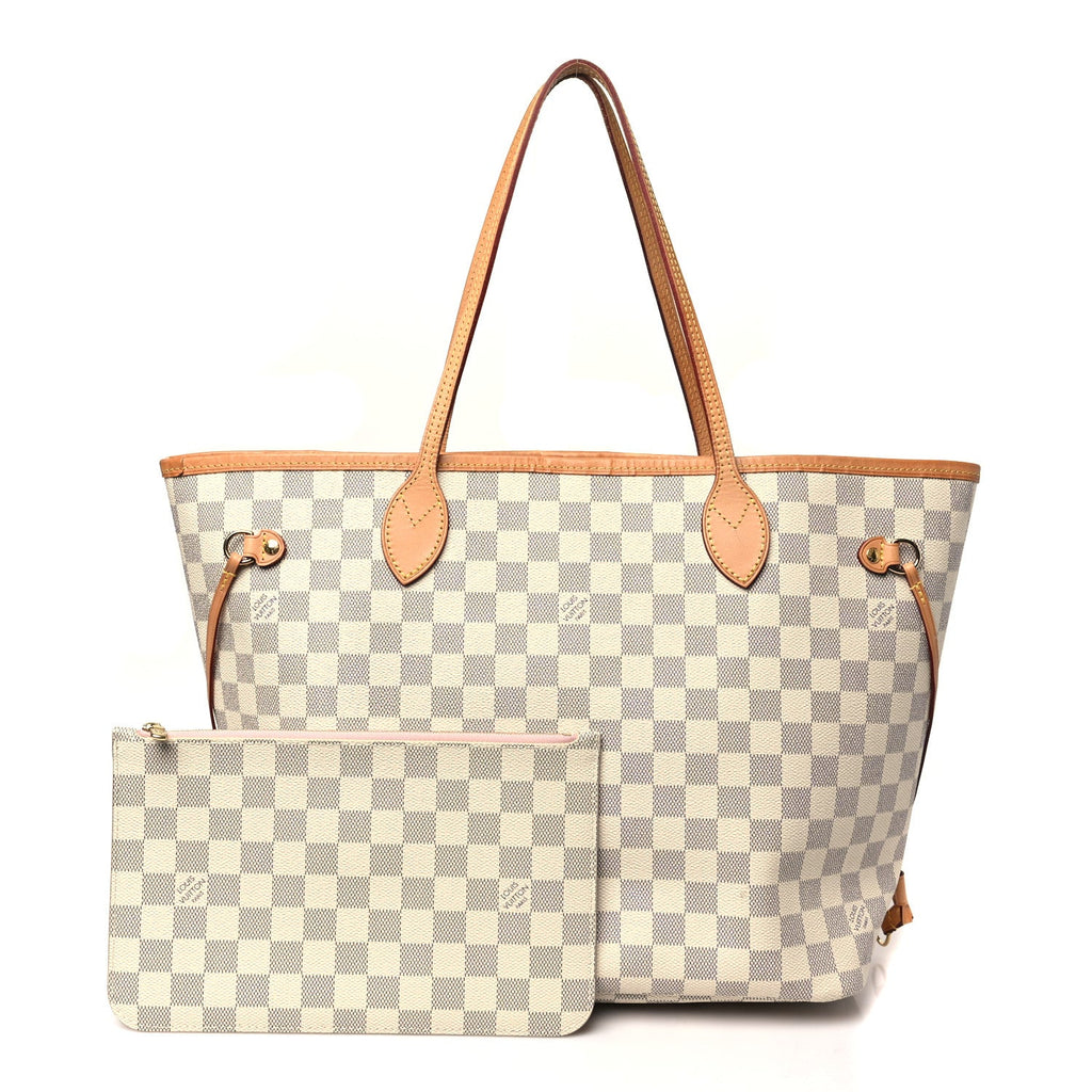 Damier Azur Neo Neverfull MM Rose Ballerine