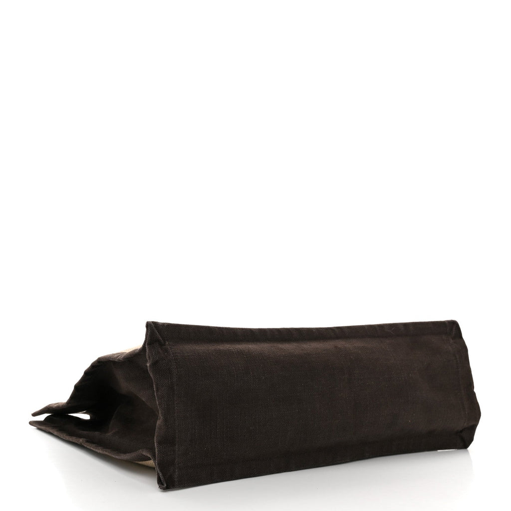 Linen Calfskin Rive Gauche Tote Natural