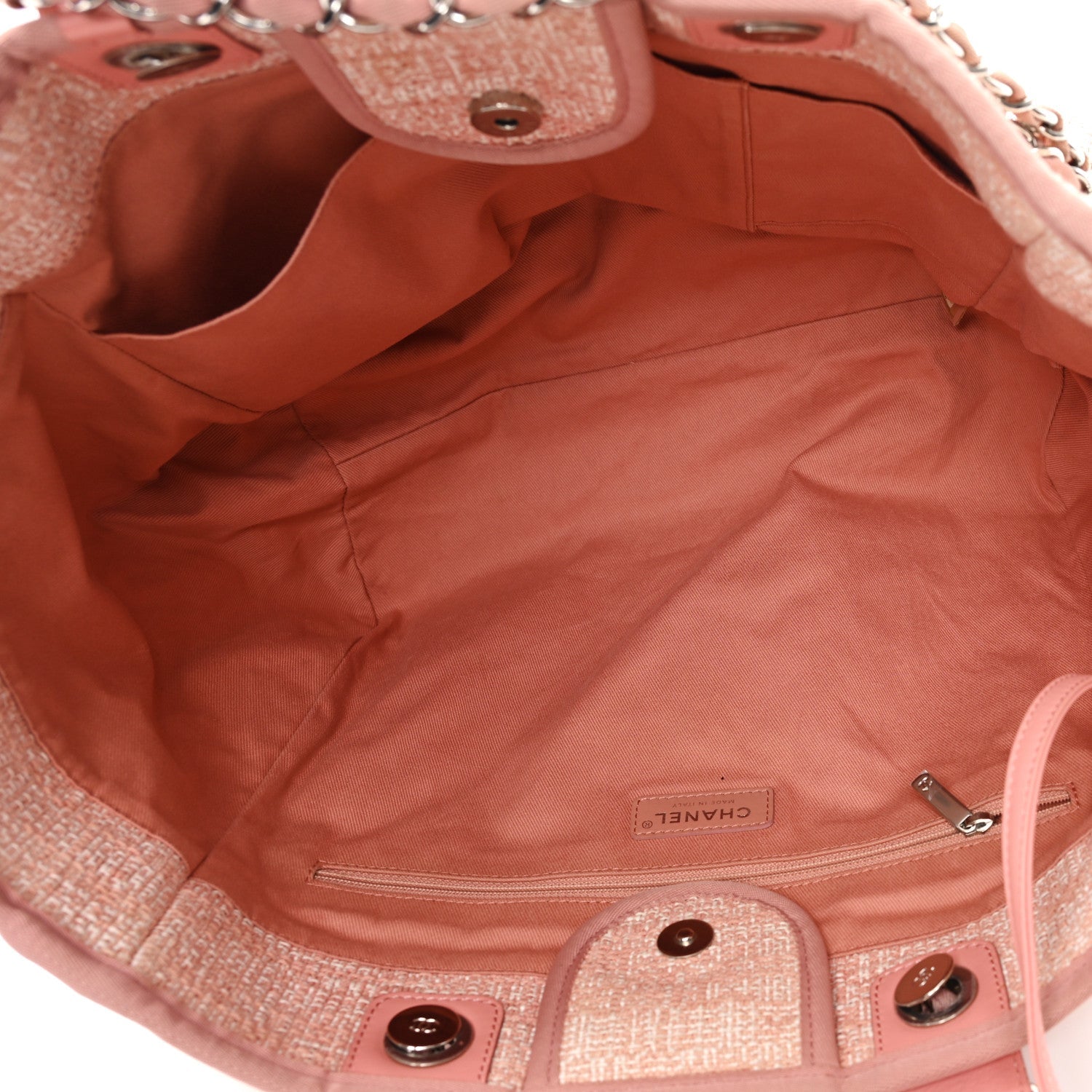 Lurex Boucle Deauville Medium Tote Pink