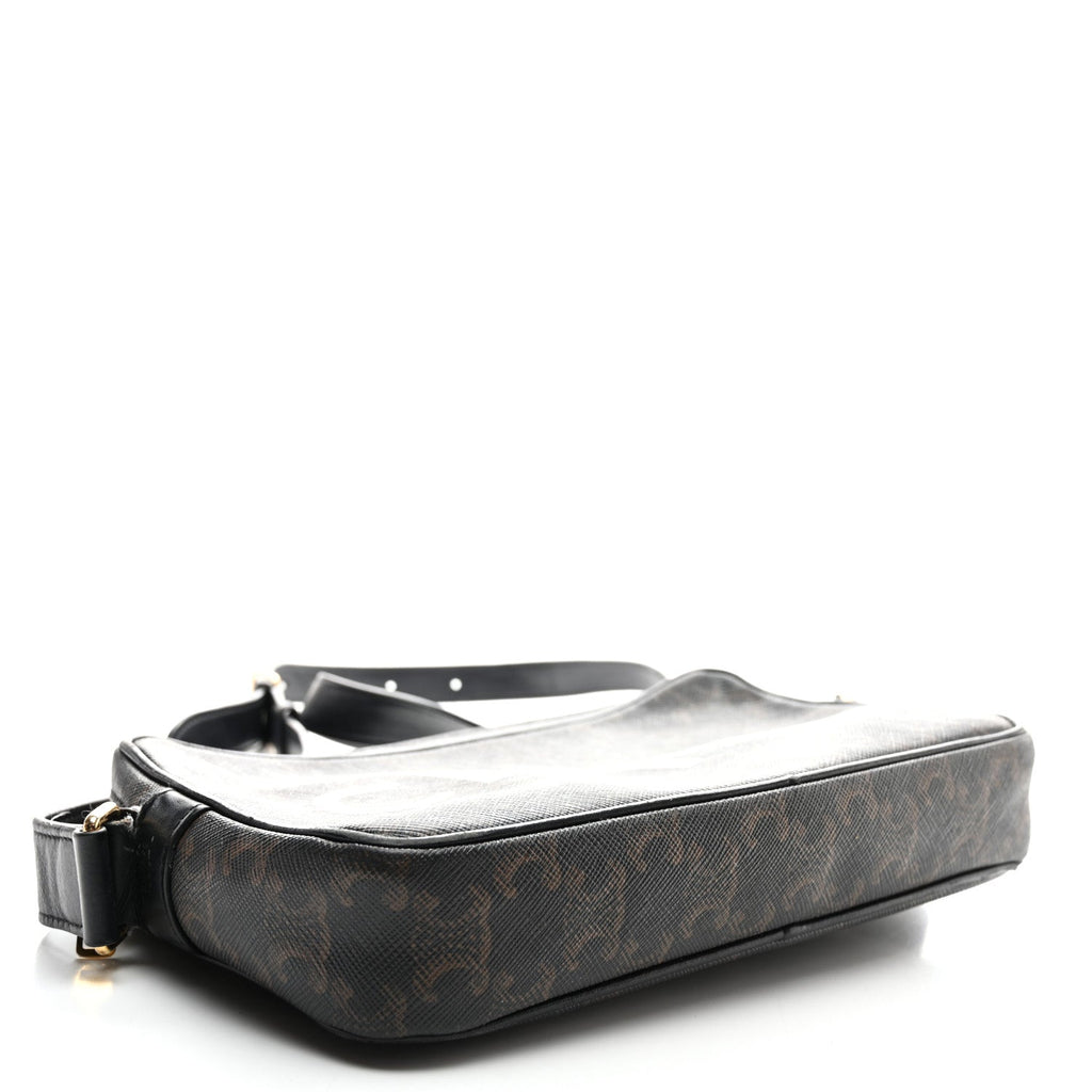 Triomphe Canvas Medium Messenger Bag Black