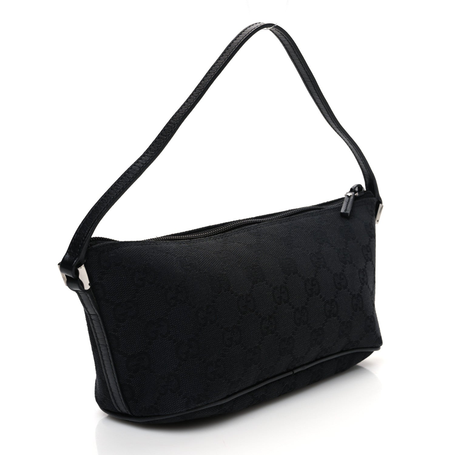 Denim Monogram Boat Pochette Black