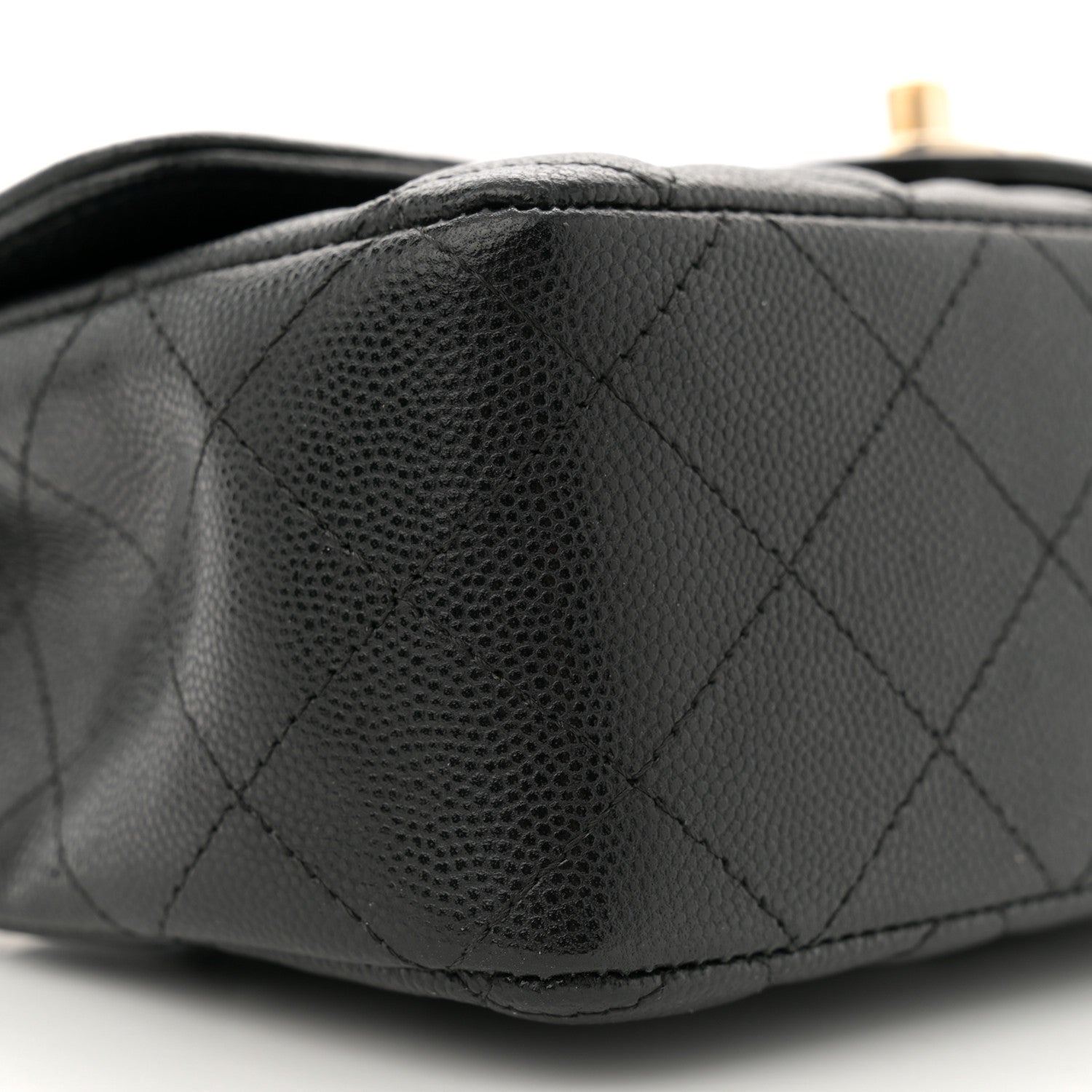 Caviar Quilted Mini Rectangular Flap Black