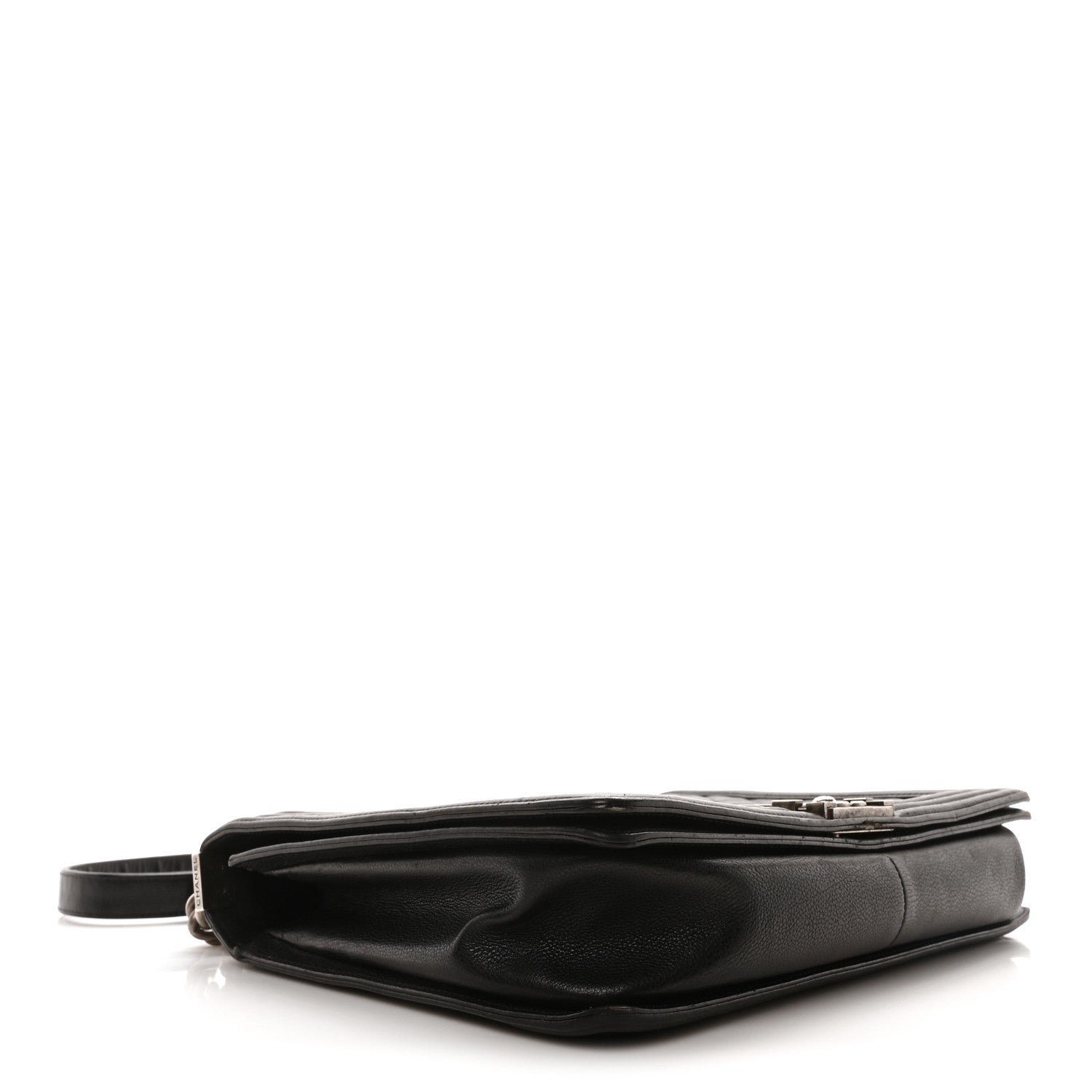 Caviar Quilted Large Boy Flap Black