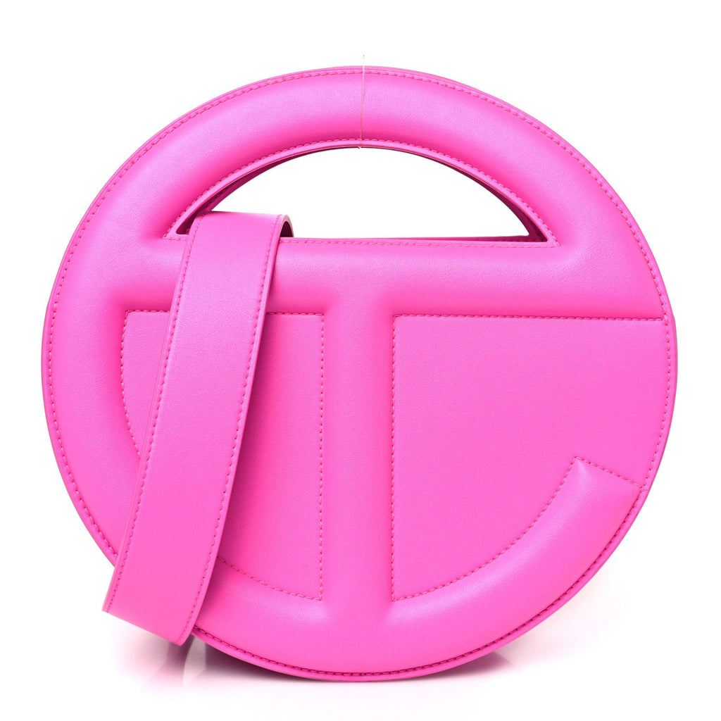 Vegan Leather Round Circle Bag Azalea