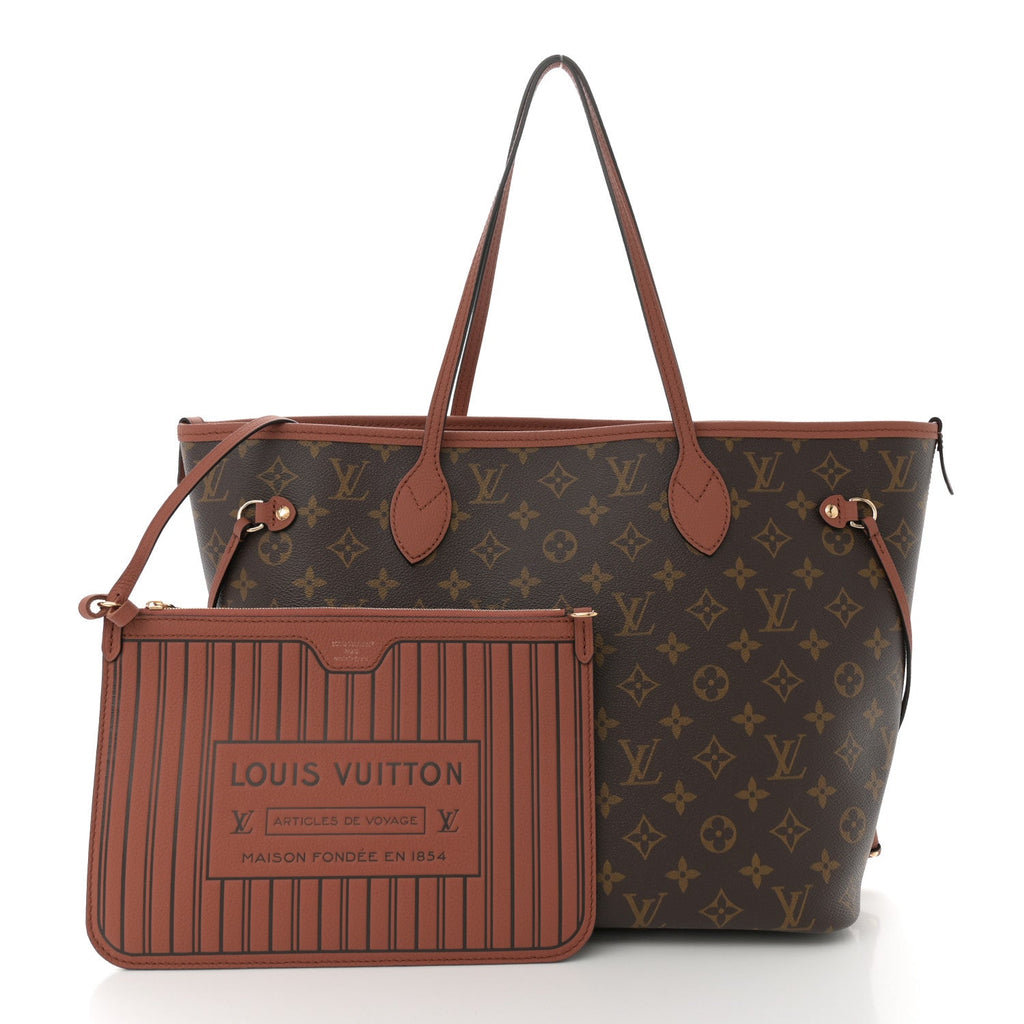 Monogram Calfskin Neo Neverfull Inside Out MM Tan