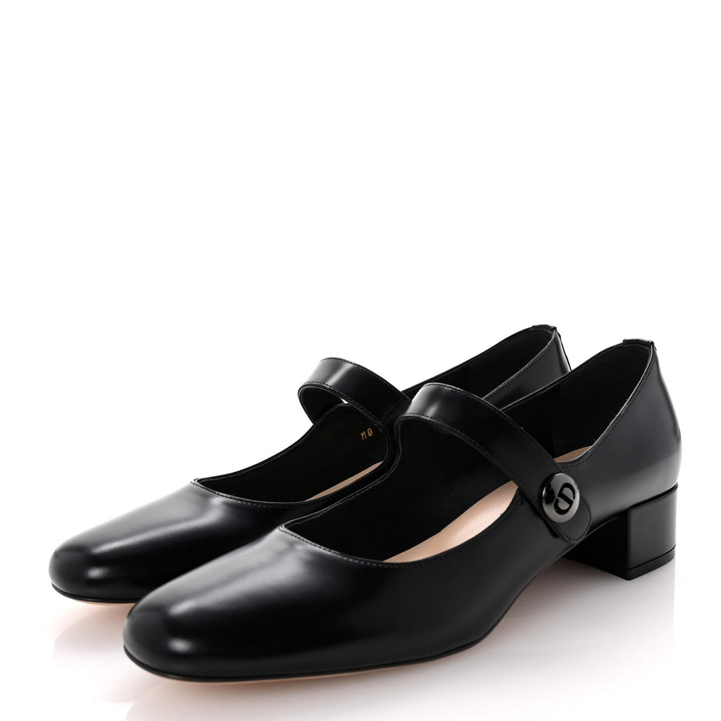 Brushed Calfskin Uniform 30mm Pumps 40 Black
