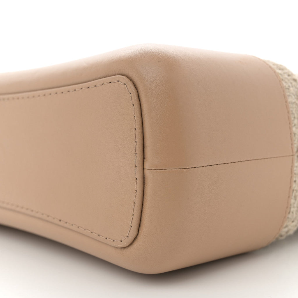 Tweed Calfskin Quilted Medium Gabrielle Hobo Beige