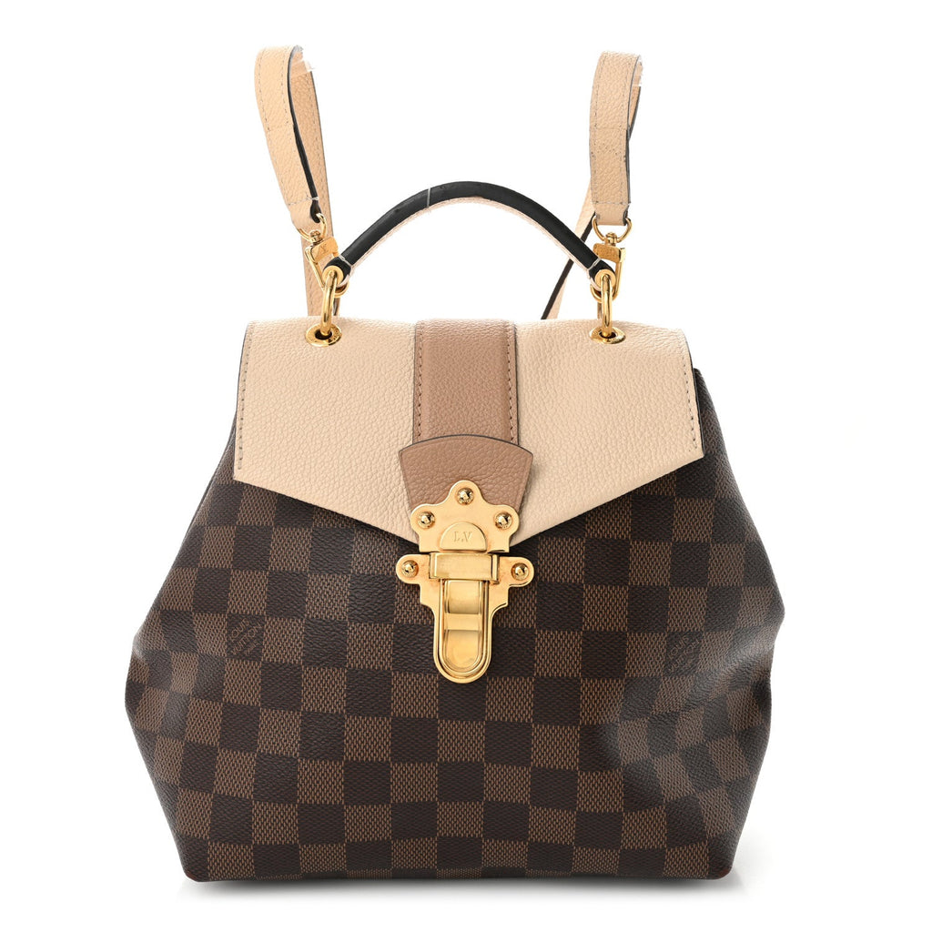Damier Ebene Clapton Backpack Creme