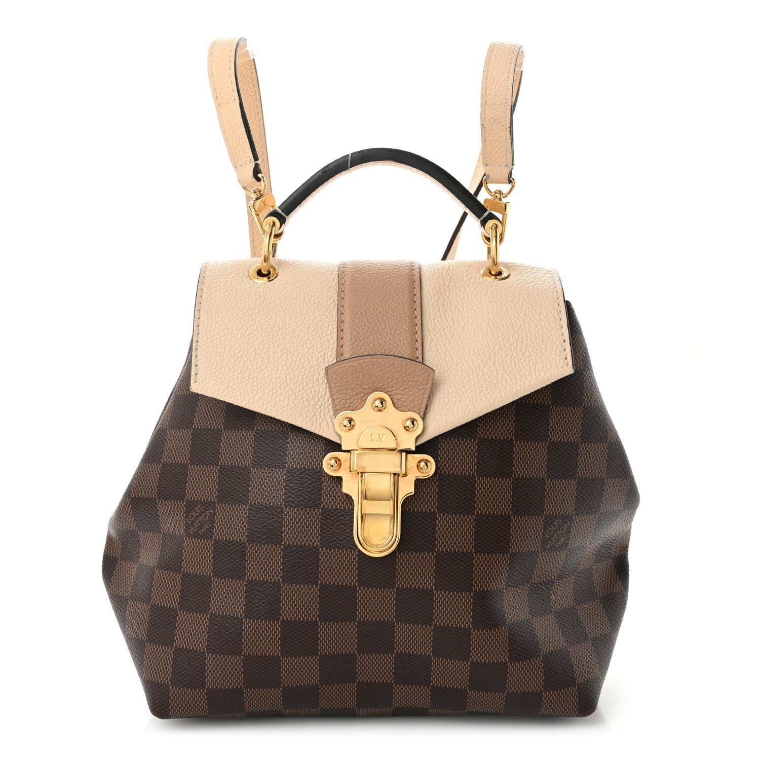 Damier Ebene Clapton Backpack Creme