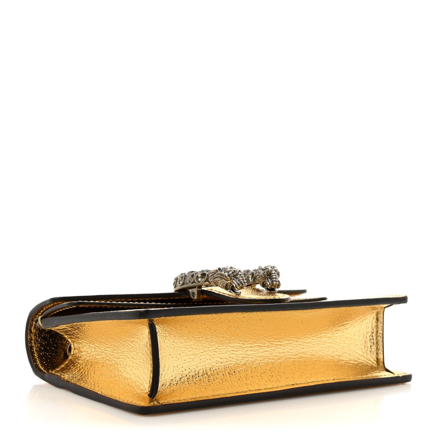 Metallic Calfskin Super Mini Dionysus Shoulder Bag Gold