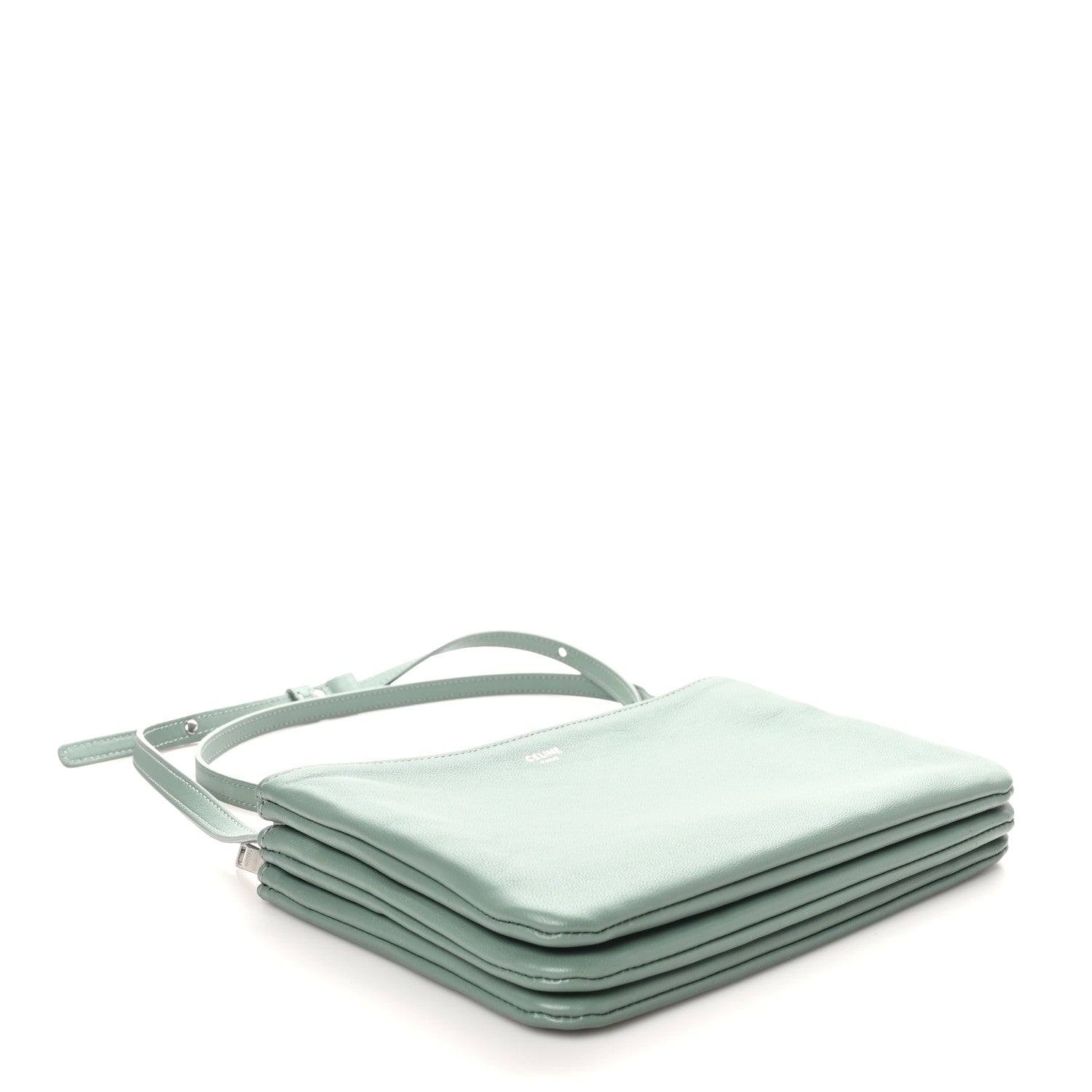 Lambskin Small Trio Crossbody Bag Celadon