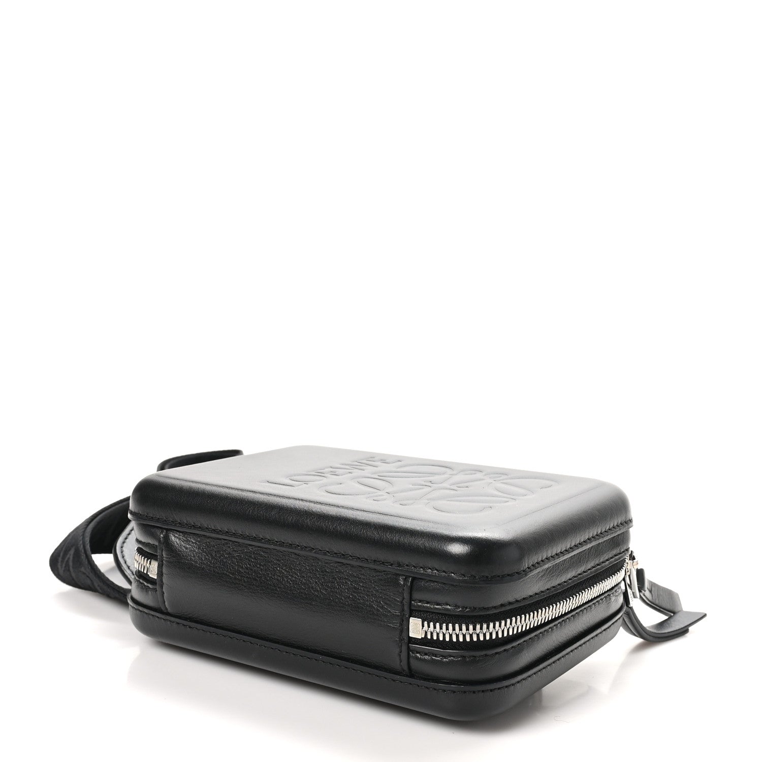 Calfskin Molded Sling Crossbody Bag Black