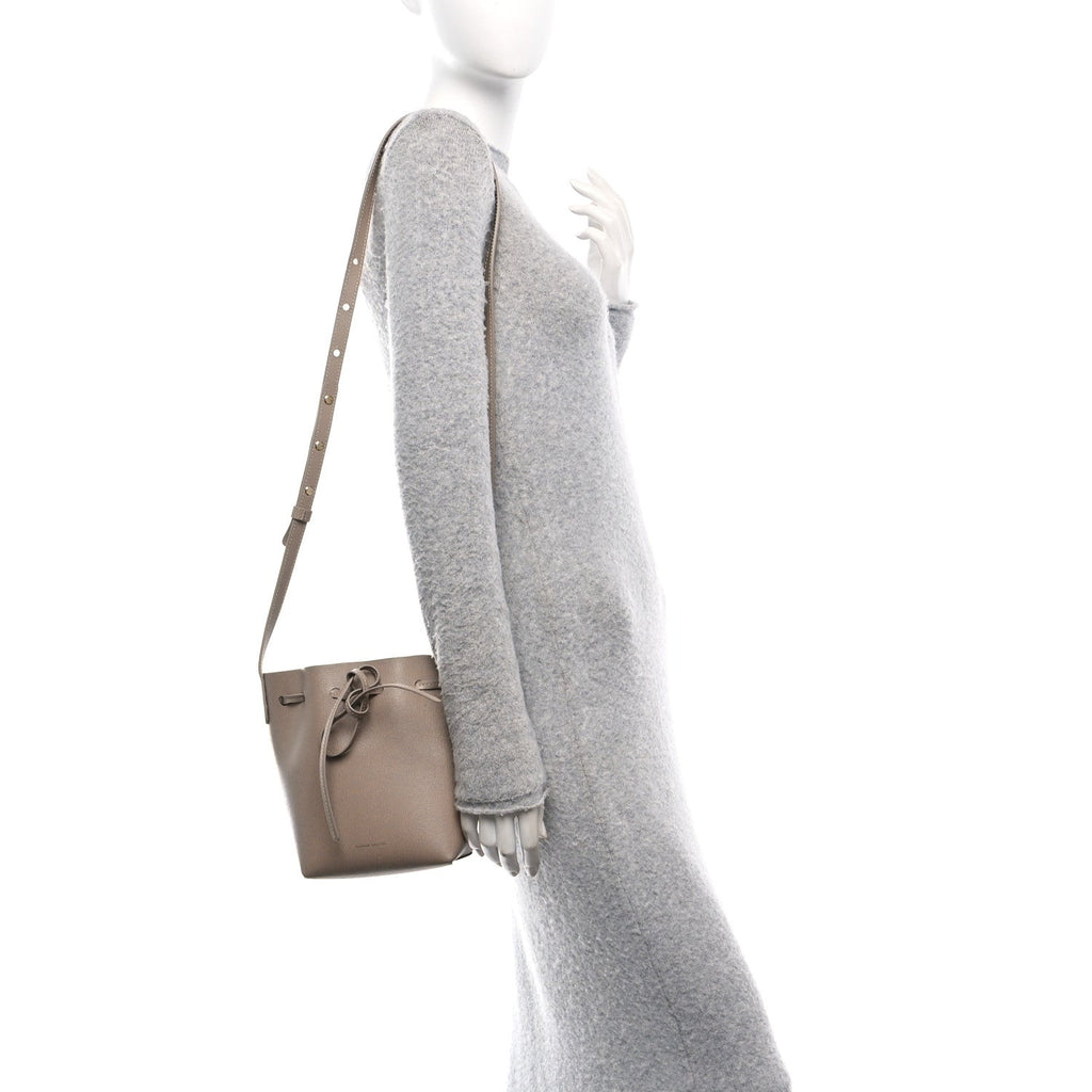 Saffiano Mini Mini Bucket Bag Beige