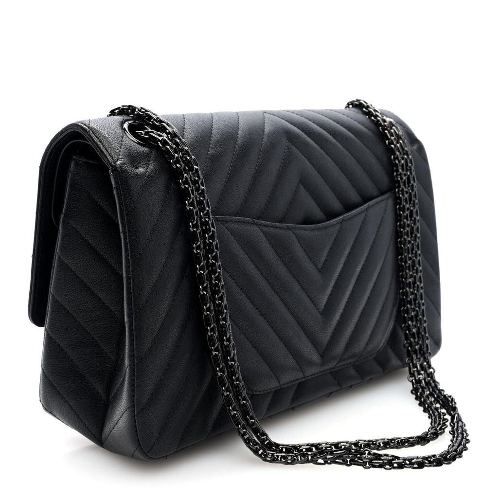 Sheepskin Chevron Quilted 2.55 Reissue 226 Flap So Black