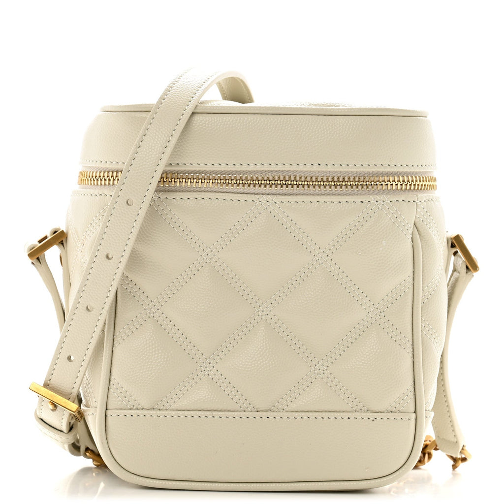 Grain de Poudre Quilted 80's Vanity Bag Crema Soft