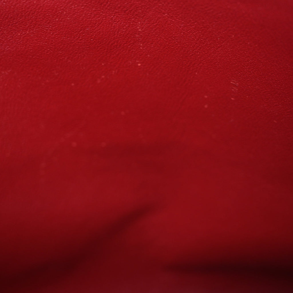 Patent Quilted Jumbo Double Flap Red