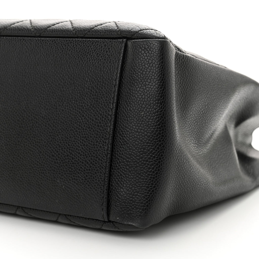 Caviar Quilted Grand Shopping Tote GST Black