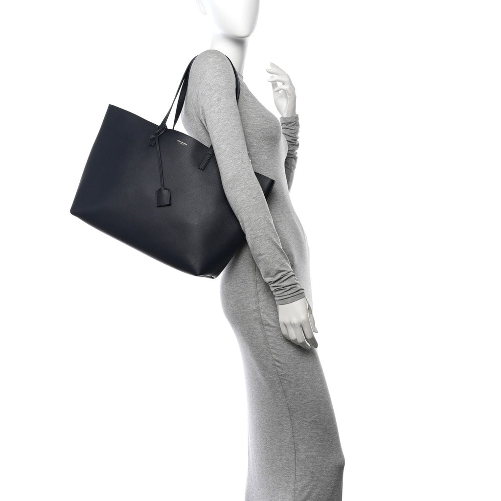 Calfskin Large Shopping Tote Deep Marine