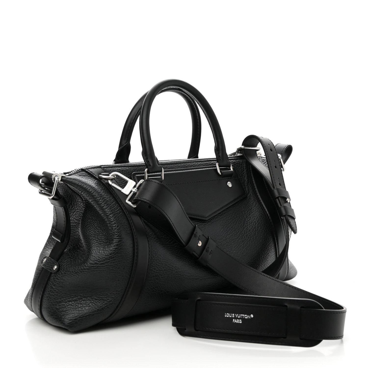 Pixel Lambskin LV Biker MM Black