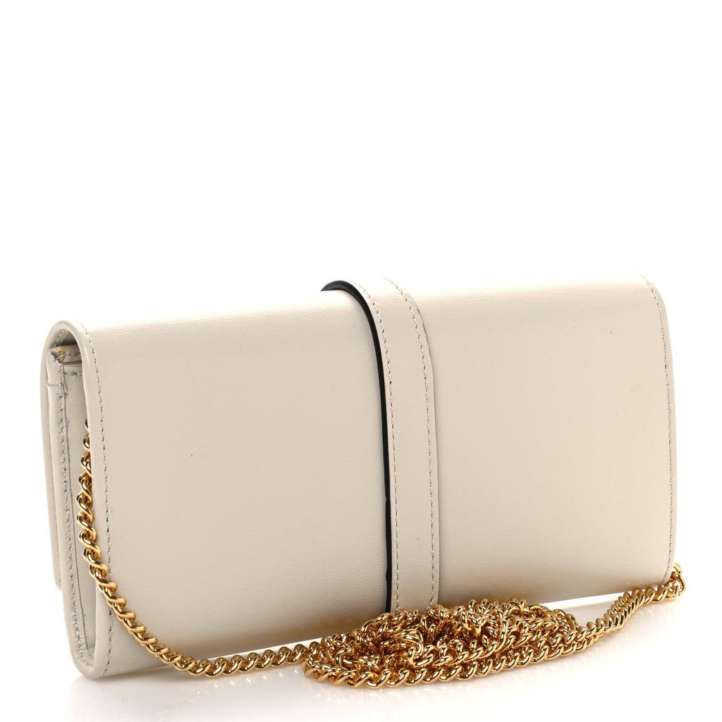 Calfskin Jackie 1961 Chain Wallet Mystic White
