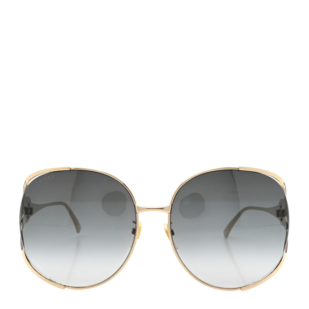 Metal Oversized Round Frame GG0225S Sunglasses Gold