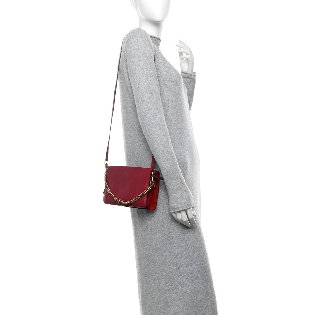 Goatskin Suede Cross 3 Crossbody Bag Fig Pink Cherry
