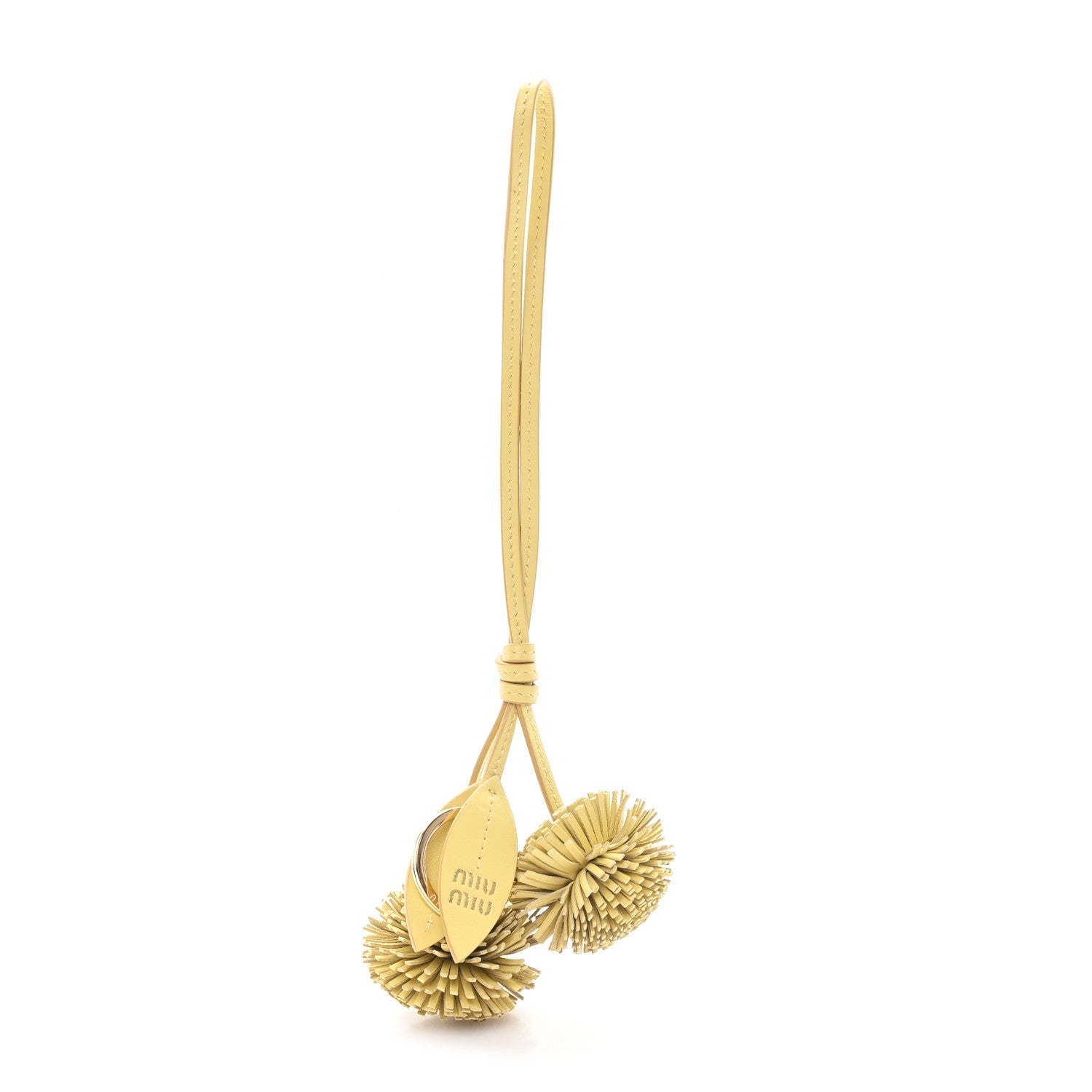 Calfskin Trick Bag Charm Vanilla