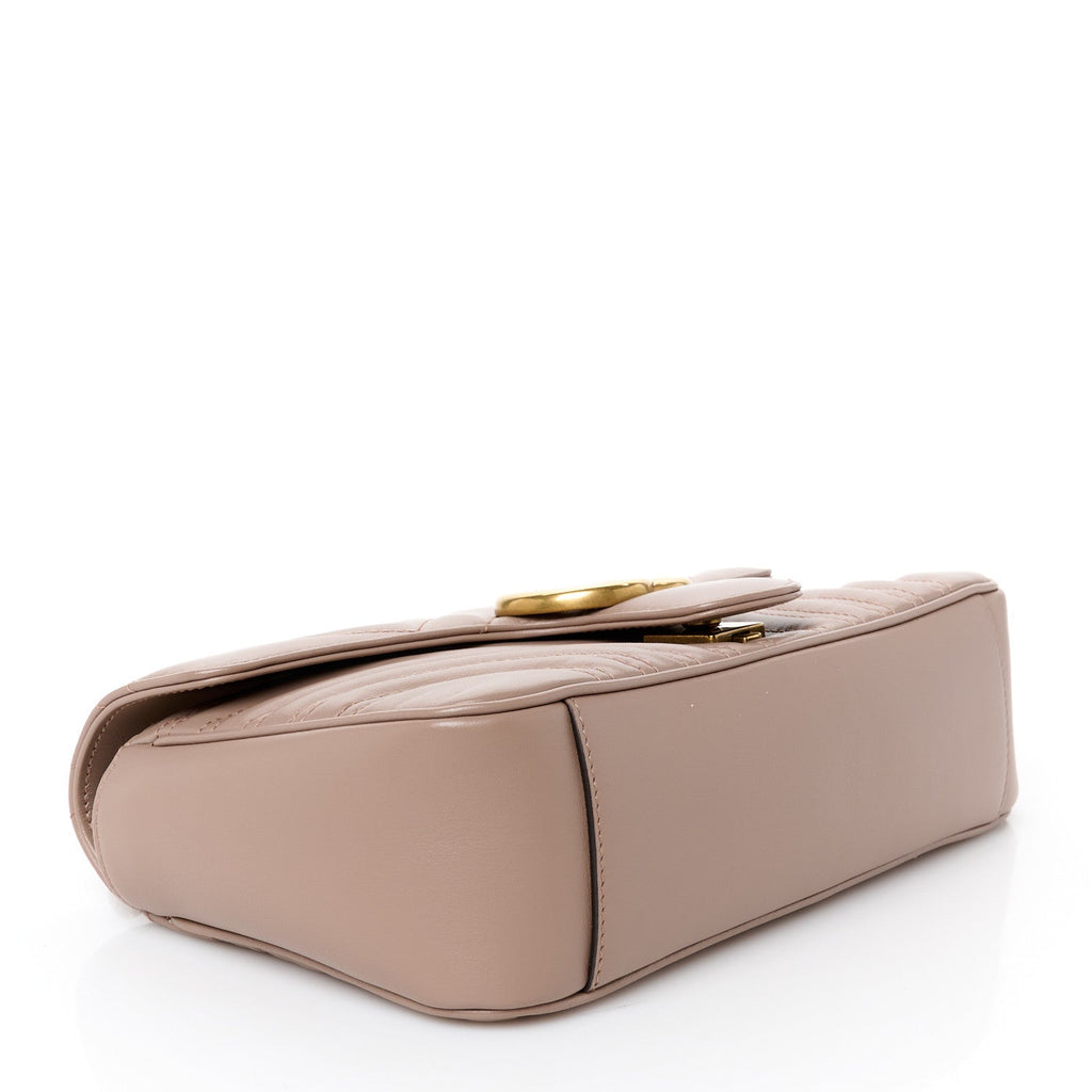 Calfskin Matelasse Small GG Marmont Shoulder Bag Porcelain Rose