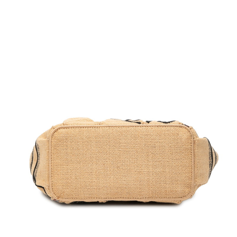 Dior Catherine Small Canvas Jute Tote Bag