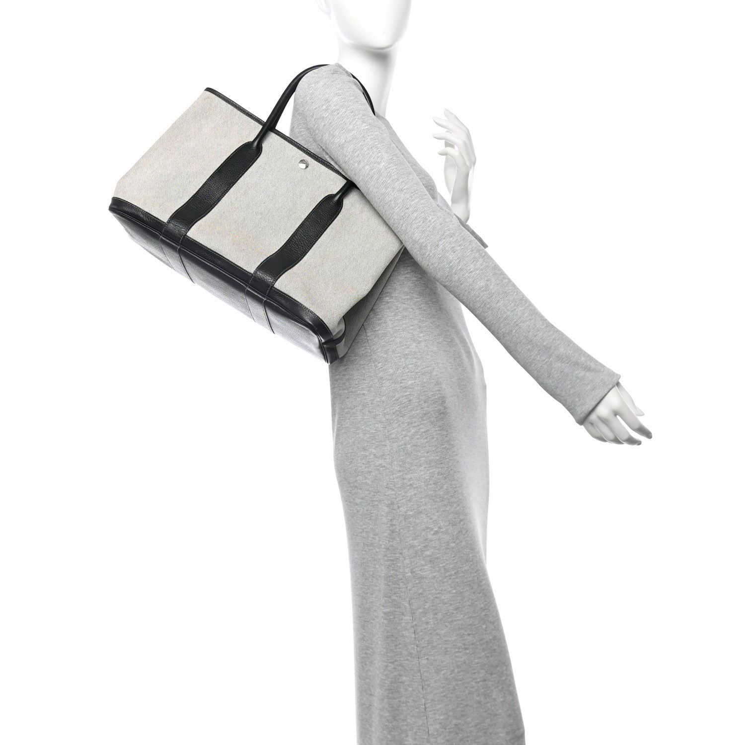 Toile Negonda Garden Party 36 MM Tote Black Ecru