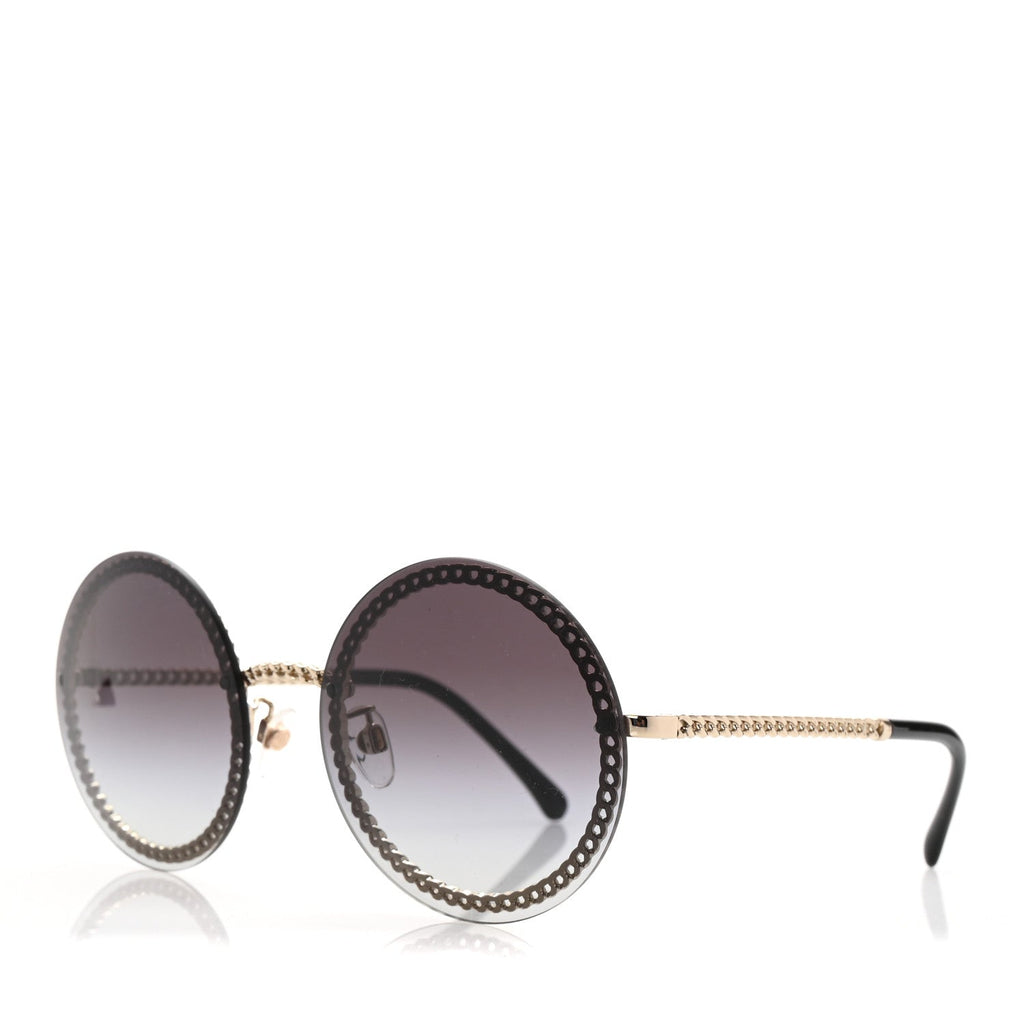 Round Chain Sunglasses 4245 Gold