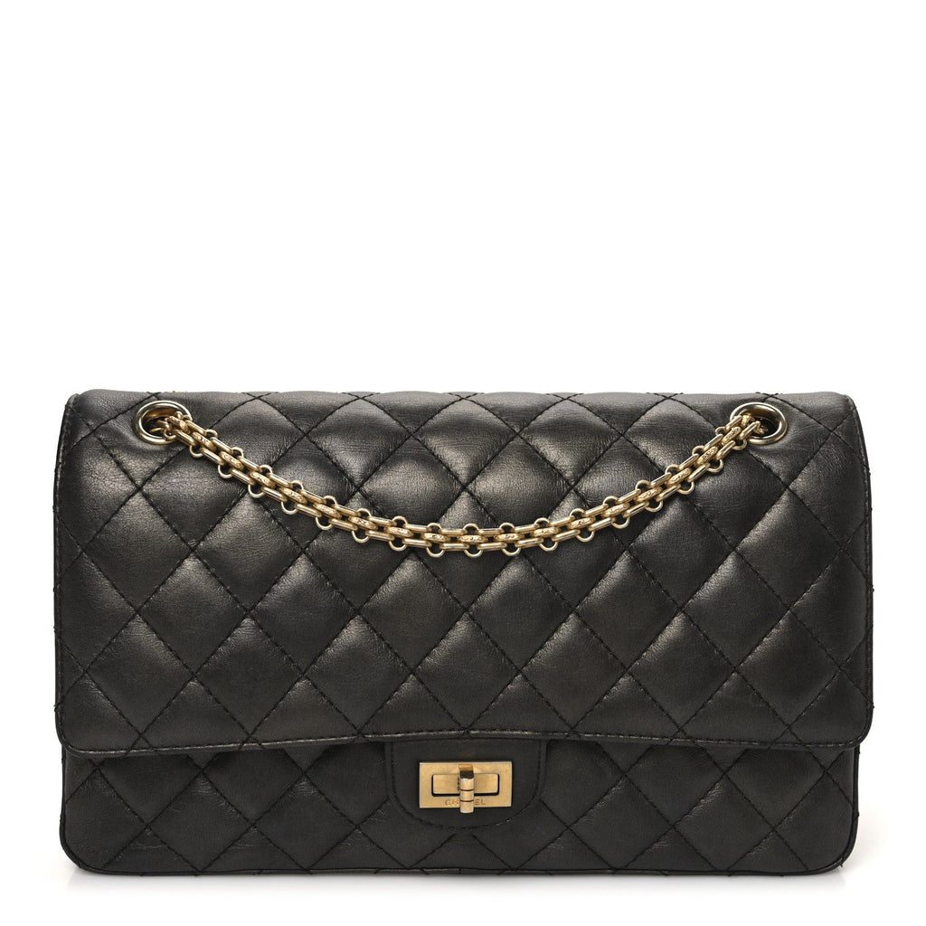 Metallic Calfskin Quilted 2.55 Reissue 226 Flap Charcoal